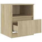 vidaXL Noptiere, 2 buc., stejar sonoma, 40x40x50 cm, PAL vidaXL Noptiere, 2 buc., stejar sonoma, 40x40x50 cm, PAL