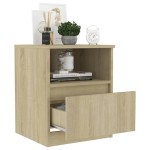 vidaXL Noptiere, 2 buc., stejar sonoma, 40x40x50 cm, PAL vidaXL Noptiere, 2 buc., stejar sonoma, 40x40x50 cm, PAL