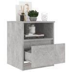 vidaXL Noptiere, 2 buc., gri beton, 40x40x50 cm, PAL vidaXL Noptiere, 2 buc., gri beton, 40x40x50 cm, PAL