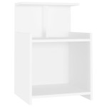 vidaXL Noptiere, 2 buc., alb, 40x35x60 cm, PAL