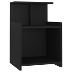 vidaXL Noptiere, 2 buc., negru, 40x35x60 cm, lemn compozit vidaXL Noptiere, 2 buc., negru, 40x35x60 cm, lemn compozit