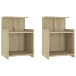 vidaXL Noptiere, 2 buc., stejar sonoma, 40x35x60 cm, PAL vidaXL Noptiere, 2 buc., stejar sonoma, 40x35x60 cm, PAL