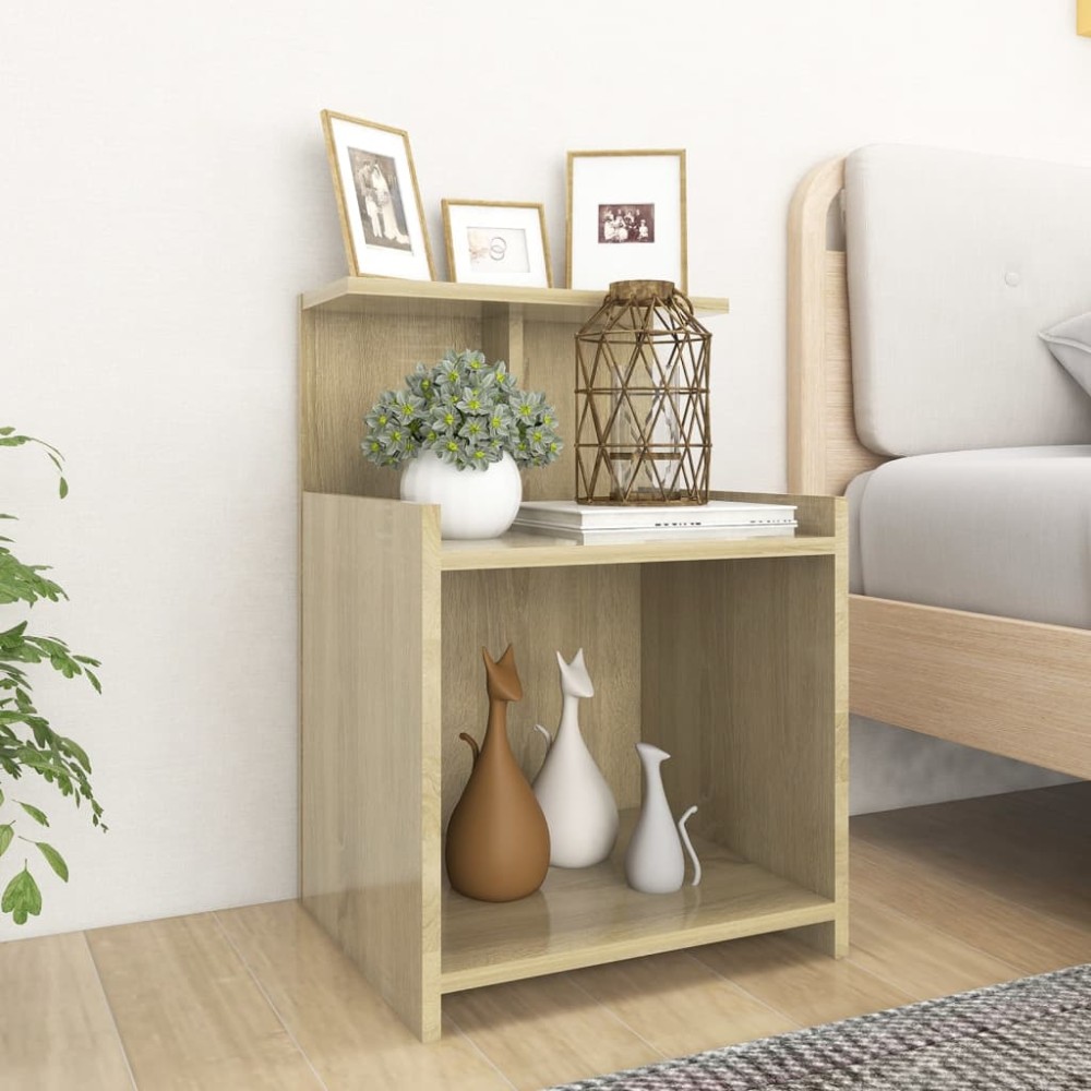 vidaXL Noptiere, 2 buc., stejar sonoma, 40x35x60 cm, PAL