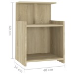 vidaXL Noptiere, 2 buc., stejar sonoma, 40x35x60 cm, PAL vidaXL Noptiere, 2 buc., stejar sonoma, 40x35x60 cm, PAL