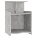 vidaXL Noptiere, 2 buc., gri beton, 40x35x60 cm, PAL vidaXL Noptiere, 2 buc., gri beton, 40x35x60 cm, PAL