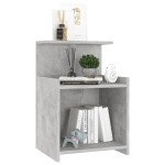 vidaXL Noptiere, 2 buc., gri beton, 40x35x60 cm, PAL vidaXL Noptiere, 2 buc., gri beton, 40x35x60 cm, PAL
