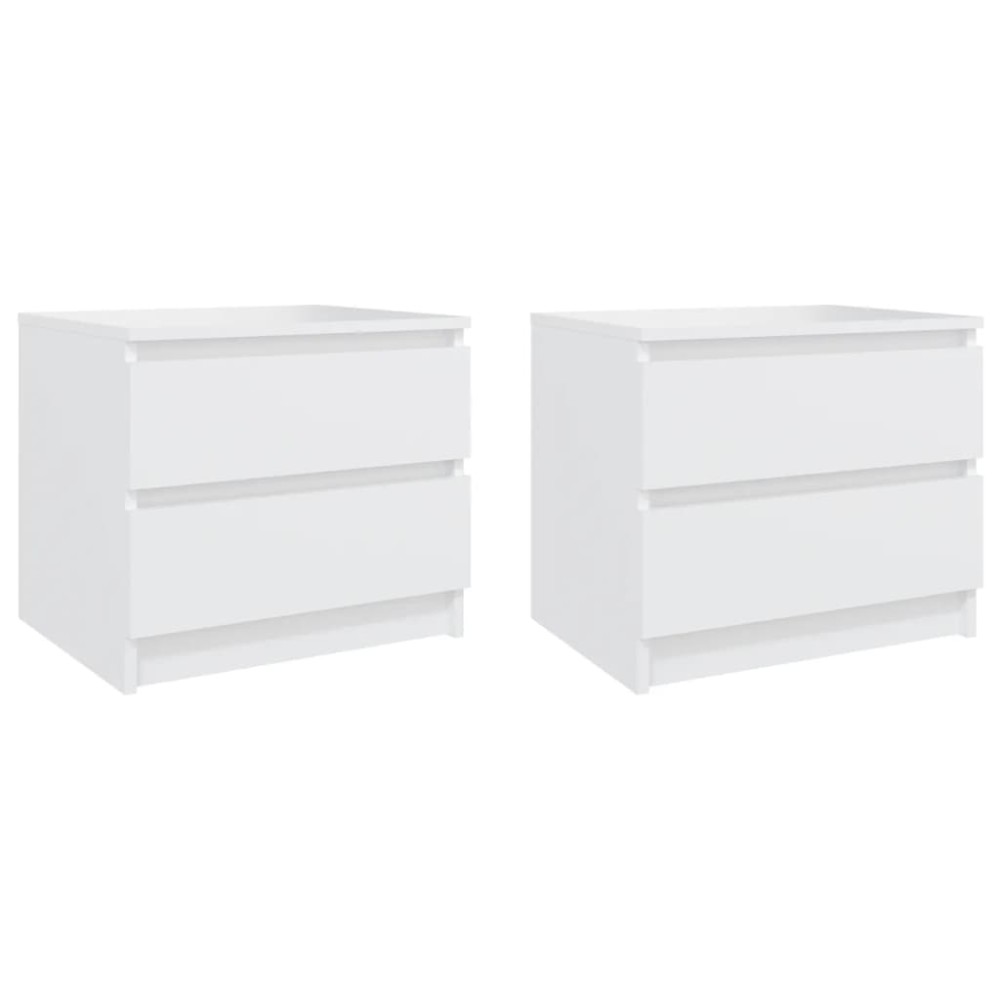 vidaXL Noptiere, 2 buc., alb, 50x39x43,5 cm, PAL