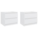 vidaXL Noptiere, 2 buc., alb, 50x39x43,5 cm, PAL