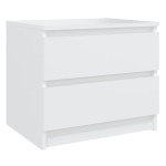 vidaXL Noptiere, 2 buc., alb, 50x39x43,5 cm, PAL