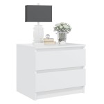 vidaXL Noptiere, 2 buc., alb, 50x39x43,5 cm, PAL