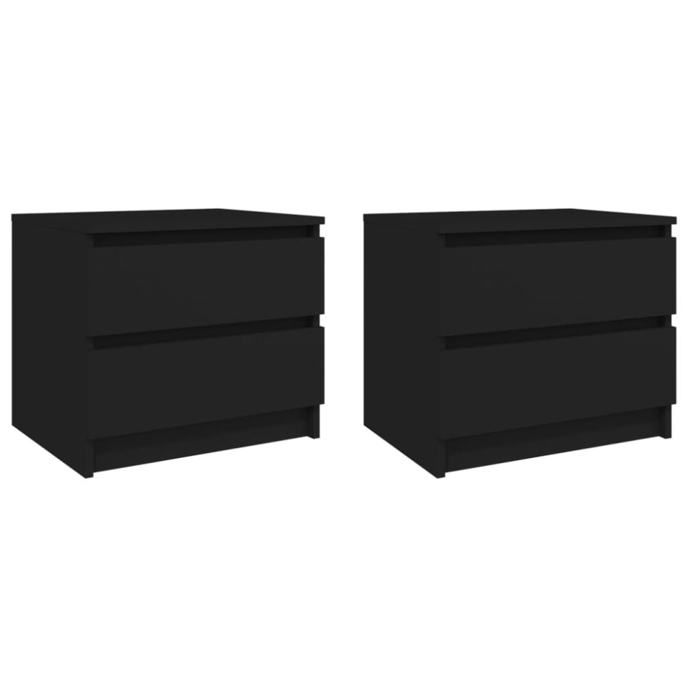 vidaXL Noptiere, 2 buc., negru, 50x39x43,5 cm, PAL