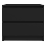 vidaXL Noptiere, 2 buc., negru, 50x39x43,5 cm, PAL vidaXL Noptiere, 2 buc., negru, 50x39x43,5 cm, PAL