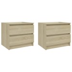 vidaXL Noptiere, 2 buc., stejar sonoma, 50x39x43,5 cm, PAL vidaXL Noptiere, 2 buc., stejar sonoma, 50x39x43,5 cm, PAL