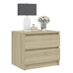 vidaXL Noptiere, 2 buc., stejar sonoma, 50x39x43,5 cm, PAL vidaXL Noptiere, 2 buc., stejar sonoma, 50x39x43,5 cm, PAL