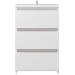 vidaXL Noptiere, 2 buc., alb, 40x35x62,5 cm, lemn compozit