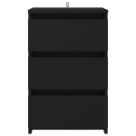 vidaXL Noptiere, 2 buc., negru, 40x35x62,5 cm, lemn compozit vidaXL Noptiere, 2 buc., negru, 40x35x62,5 cm, lemn compozit
