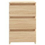 vidaXL Noptiere, 2 buc., stejar sonoma, 40x35x62,5 cm, lemn compozit