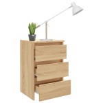 vidaXL Noptiere, 2 buc., stejar sonoma, 40x35x62,5 cm, lemn compozit