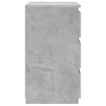 vidaXL Noptieră, gri beton, 40x35x62,5 cm, lemn compozit