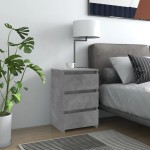 vidaXL Noptiere, 2 buc., gri beton, 40x35x62,5 cm, lemn compozit vidaXL Noptiere, 2 buc., gri beton, 40x35x62,5 cm, lemn compozit