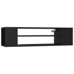 vidaXL Dulap TV suspendat, negru, 100x30x26,5 cm, PAL vidaXL Dulap TV suspendat, negru, 100x30x26,5 cm, PAL