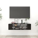 vidaXL Dulap TV suspendat, negru, 100x30x26,5 cm, PAL vidaXL Dulap TV suspendat, negru, 100x30x26,5 cm, PAL