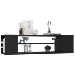 vidaXL Dulap TV suspendat, negru, 100x30x26,5 cm, PAL vidaXL Dulap TV suspendat, negru, 100x30x26,5 cm, PAL