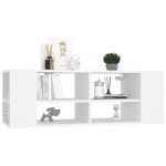 vidaXL Dulap TV montat pe perete, alb, 102x35x35 cm, lemn prelucrat