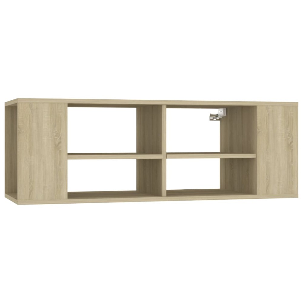 vidaXL Dulap TV montat pe perete, stejar Sonoma, 102x35x35 cm, PAL