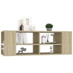 vidaXL Dulap TV montat pe perete, stejar Sonoma, 102x35x35 cm, PAL
