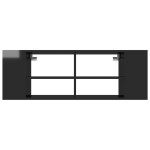 vidaXL Dulap TV montat pe perete, negru extralucios, 102x35x35 cm, PAL