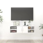 vidaXL Raft de perete, alb, 102x30x29 cm, lemn prelucrat vidaXL Raft de perete, alb, 102x30x29 cm, lemn prelucrat