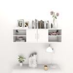 vidaXL Raft de perete, alb, 102x30x29 cm, lemn prelucrat vidaXL Raft de perete, alb, 102x30x29 cm, lemn prelucrat