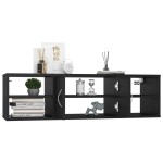 vidaXL Raft de perete, negru, 102x30x29 cm, PAL vidaXL Raft de perete, negru, 102x30x29 cm, PAL