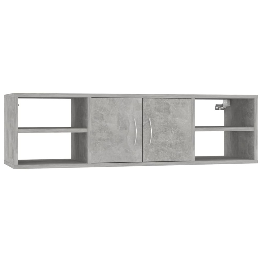 vidaXL Raft de perete, gri beton, 102x30x29 cm, PAL