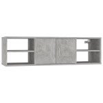 vidaXL Raft de perete, gri beton, 102x30x29 cm, PAL