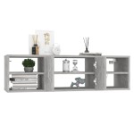 vidaXL Raft de perete, gri beton, 102x30x29 cm, PAL