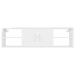 vidaXL Raft de perete, alb extralucios, 102x30x29 cm, PAL vidaXL Raft de perete, alb extralucios, 102x30x29 cm, PAL