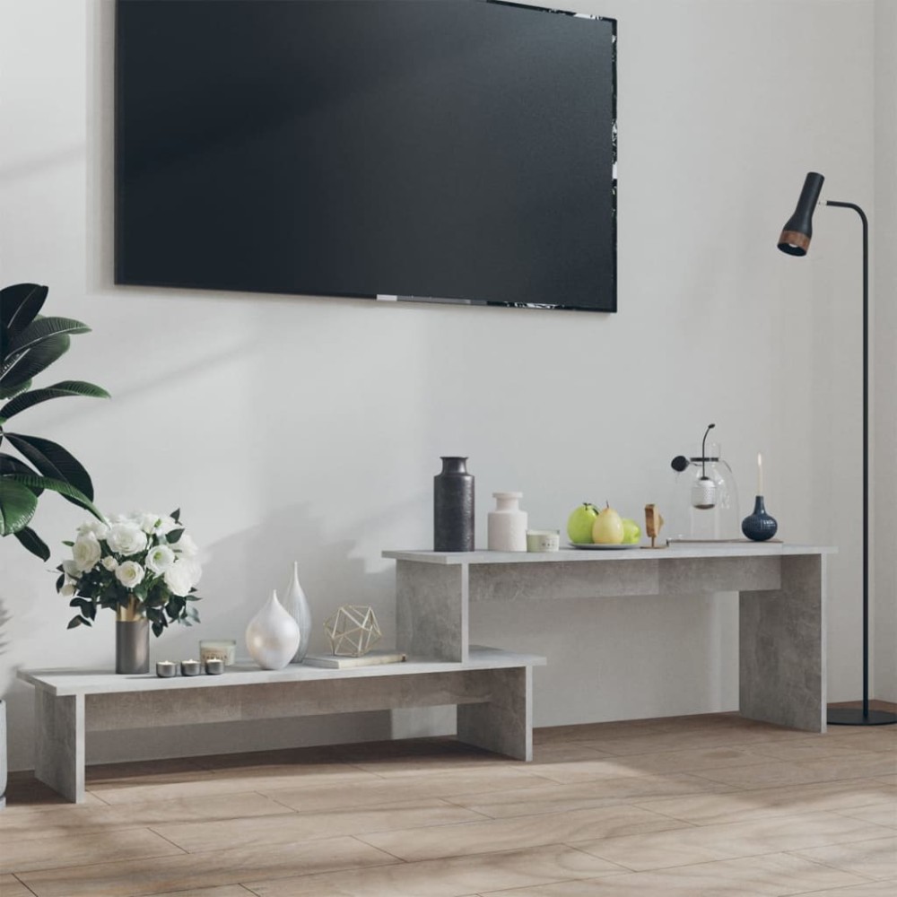 vidaXL Comodă TV, gri beton, 180x30x43 cm, PAL