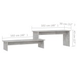 vidaXL Comodă TV, gri beton, 180x30x43 cm, PAL vidaXL Comodă TV, gri beton, 180x30x43 cm, PAL