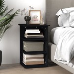 vidaXL Dulap lateral, negru, 35x35x55 cm, PAL