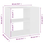 vidaXL Dulap lateral, alb, 60x30x50 cm, PAL