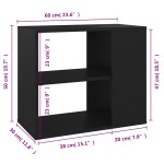 vidaXL Dulap lateral, gri, 60x30x50 cm, lemn prelucrat