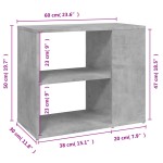 vidaXL Dulap lateral, gri beton, 60x30x50 cm, PAL vidaXL Dulap lateral, gri beton, 60x30x50 cm, PAL