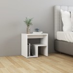 vidaXL Noptiere, 2 buc., alb, 40x30x40 cm, PAL