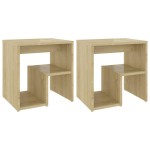 vidaXL Noptiere, 2 buc., stejar Sonoma, 40x30x40 cm, PAL vidaXL Noptiere, 2 buc., stejar Sonoma, 40x30x40 cm, PAL
