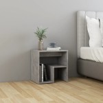 vidaXL Noptiere, 2 buc., gri beton, 40x30x40 cm, PAL