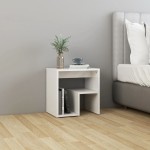 vidaXL Noptiere, 2 buc., alb extralucios, 40x30x40 cm, lemn prelucrat vidaXL Noptiere, 2 buc., alb extralucios, 40x30x40 cm, lemn prelucrat