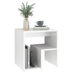 vidaXL Noptiere, 2 buc., alb extralucios, 40x30x40 cm, lemn prelucrat vidaXL Noptiere, 2 buc., alb extralucios, 40x30x40 cm, lemn prelucrat