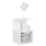 vidaXL Noptiere, 2 buc., alb, 35x35x55 cm, PAL